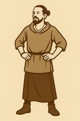 Portrait dessiné d'Art'hach, crieur principal