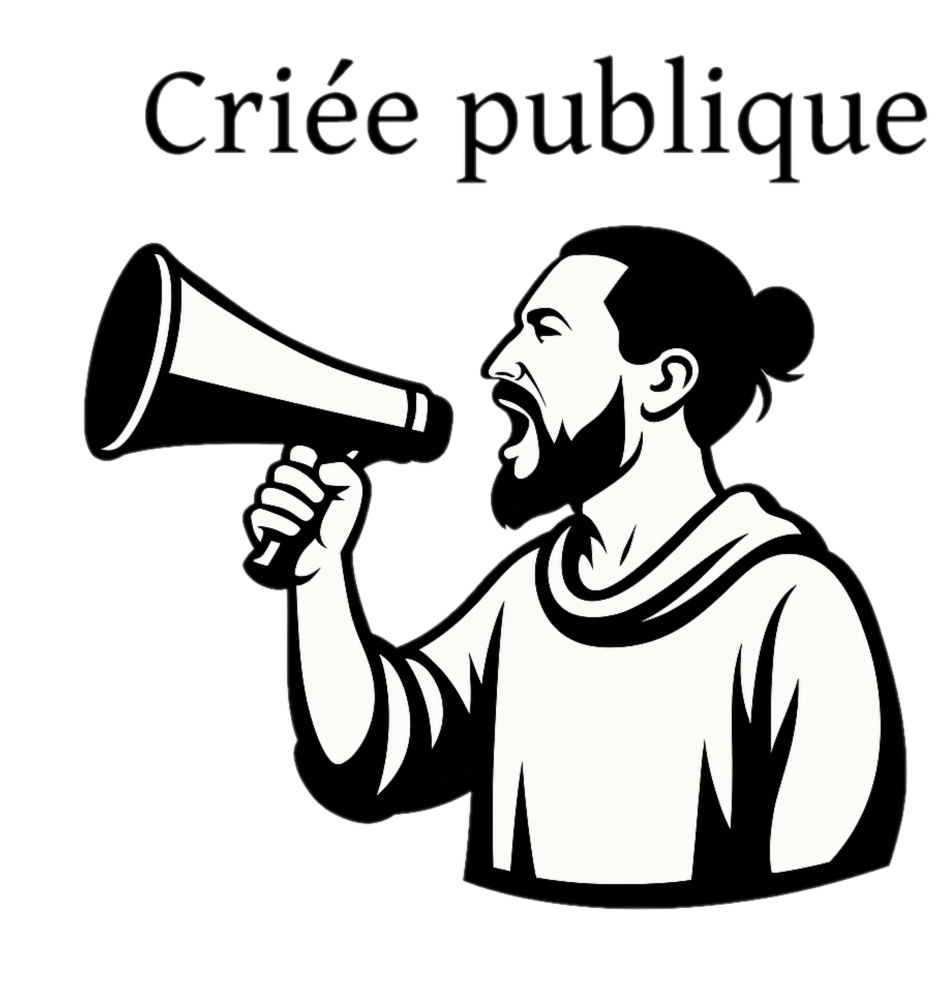 Illustration de crieur public avec chapeau